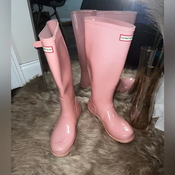 Pink Hunter boots